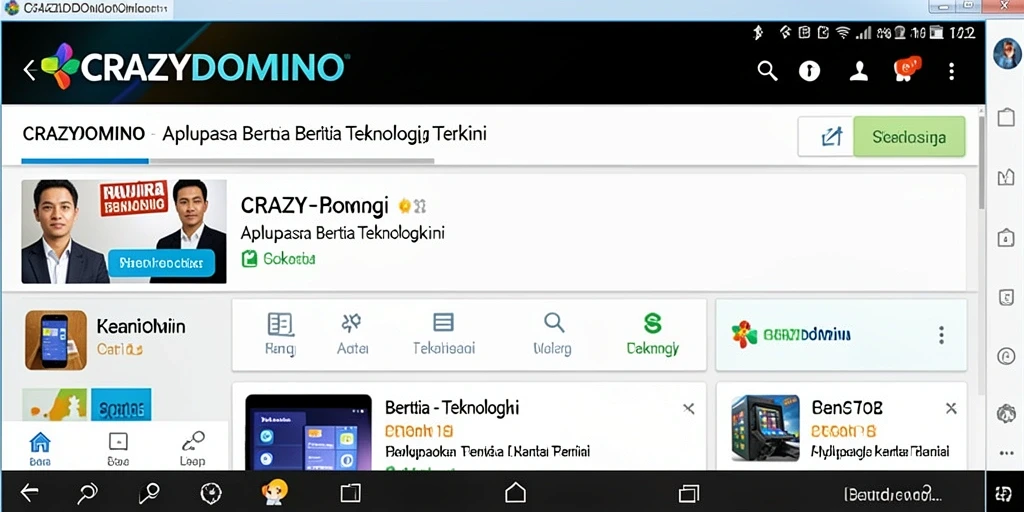 Antarmuka bersih dan modern dari aplikasi CRAZYDOMINO