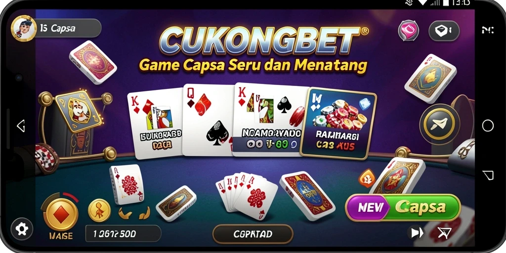Antarmuka menarik dari game Capsa CUKONGBET dengan fungsi yang mudah digunakan.