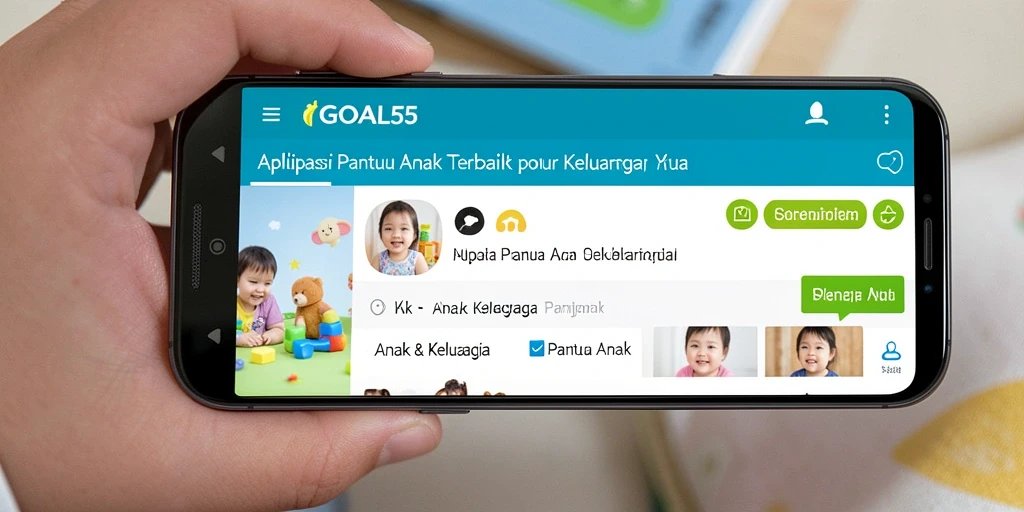 Tampilan antarmuka aplikasi Pantau Anak GOAL55 yang menarik dan informatif.