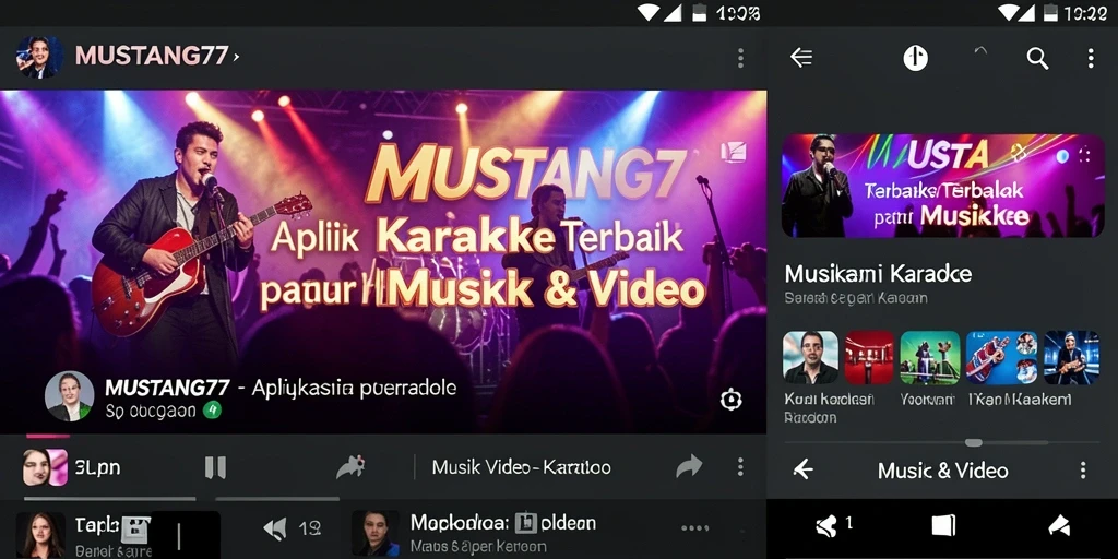 Tampilan antarmuka <strong>MUSTANG77</strong> yang memudahkan pengguna saat karaoke.