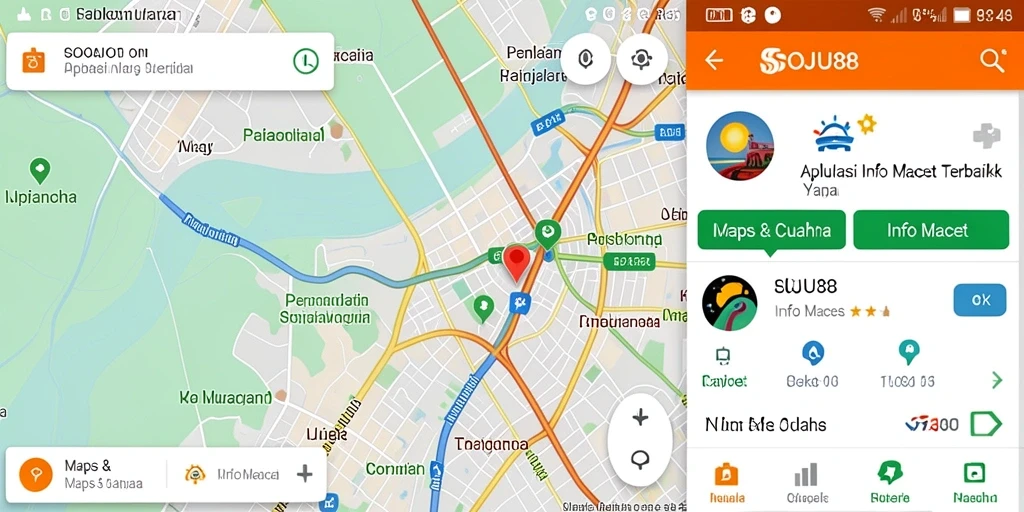 Tampilan antarmuka aplikasi Info Macet SOJU88 yang informatif.
