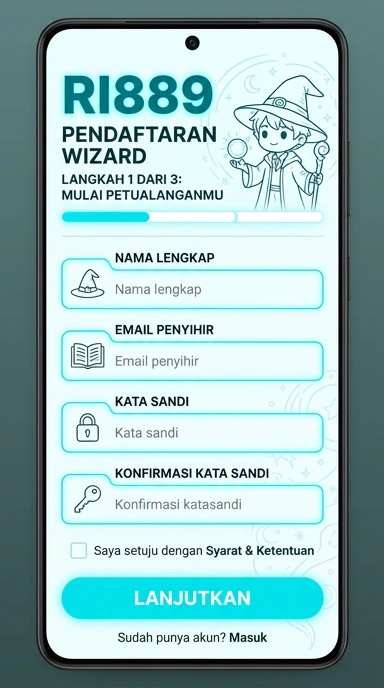 Cara Mudah Buat Akun Baru ri889 untuk Android